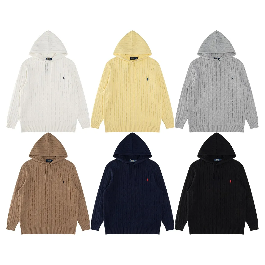 P236 #R84 RALPH LAUREN Six-color classic hooded twist pullover sweater with high-density LOGO embroidery on the chest and original custom-made tag accessories. Made of pure cotton yarn, pure cotton is skin-friendly and comfortable, small label war horse embroidered twist hooded sweater 🐎 high quality, follow the blogger to learn how to wear it! Let’s buy a Ralph Lauren cable sweater. It’s a super hard-to-find series after it became popular. It’s hard to find one on the official website. It’s simple and practical to wear, with a lazy and loose feel. The thickened fabric has more texture, feels soft and delicate, and has a loose fit. Whether worn alone or layered, you can wear different styles of fashion with just one piece!   Size: S M L